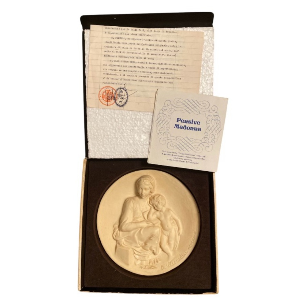 MADONNA Profetica 3-D WALL HANGING PLATE BY A.SANTANGELA ITALY TOSCANA